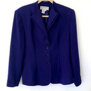 Women's Petite Size  14 Atrium Purple Professional Business Glam Skirt Suit 